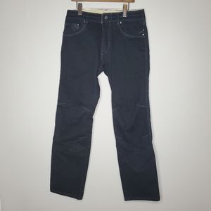 Kuhl Easy Rydr Patina Dye Cotton Pants Men's 33 x 34 Black Straight Leg